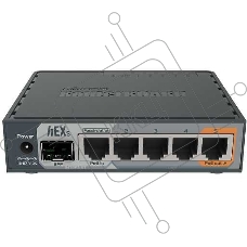 PoE-маршрутизатор MikroTik  RB760iGS  2 ядра (880 МГц), 5х 1G RJ45, SFP, USB, MicroSD, раздача PoE (HEX S)