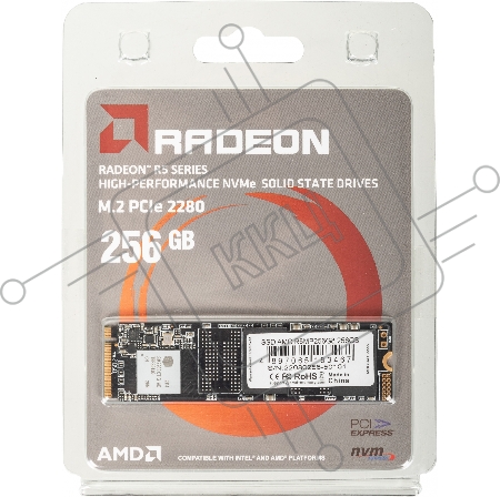 Твердотельный накопитель SSD M.2 2280 256GB AMD Radeon R5 Client SSD R5MP256G8 PCIe Gen3x4 with NVMe, 3D TLC, RTL (183467)