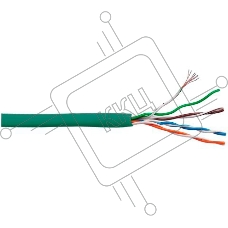 Кабель информационный Lanmaster LAN-5EUTP-PT-LSZH-GN кат.5е U/UTP не экранированный 4X2X24AWG LSZH внутренний 305м зеленый
