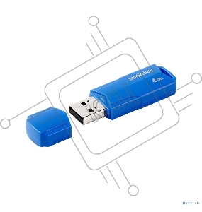 Флеш диск USB SmartBuy 4GB CLUE Blue (SB4GBCLU-BU)