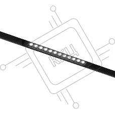Трековый линейный светильник Ambrella light GL8075 BK черный IP20 9W 3000-6000K 220V 24° 220*25*41
