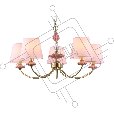 Люстра Ambrella light LH75024/5 GD/PI золото/розовый E14/5 max 40W D700*780