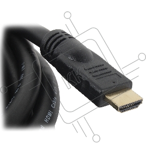 Кабель HDMI Cablexpert CC-HDMI4-20M, 19M/19M, v2.0, медь, позол.разъемы, экран, 20м, черный, пакет