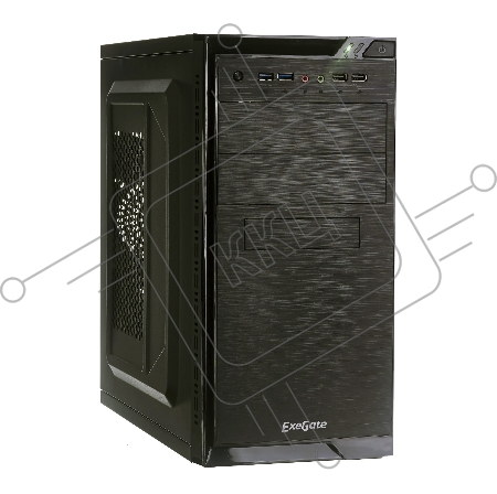 Корпус Minitower Exegate EX272749RUS QA-412U Black, mATX, <без БП>, 2*USB+2*USB3.0, Audio