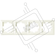 Рамка Bylectrica Рамка 4-местная серия СТИЛЬ, (ЮЛИГ.735212.217 бежевый)