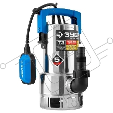 Насос ЗУБР НПГ-Т3-750-С  профессионал т3 погружной дренажный для грязной воды d частиц до 35мм 750В