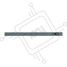 Модуль светодиодный POZIS 10LED (размер 246х16мм)
