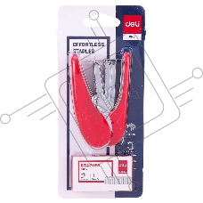 Комплект степлер+ скобы Deli E0365 Essential N10 (10 листов) снижение усилия, ассорти, 50 скоб, коробка