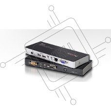 Переключатель ATEN CE770-(AT-G) Удлинитель, SVGA+KBD&MOUSE USB+AUDIO+RS232, 300 метр., 1xUTP Cat5e, SPHD15+HD-DB15+2xUSB A-тип+ 2xMINI JACK+DB9, Female, с KVM-шнуром USB 1.8м., Б.П. 220> 5.3V