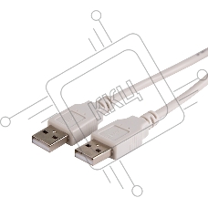 Кабель USB (шт. USB A - шт. USB A) 1.8 метра, серый REXANT
