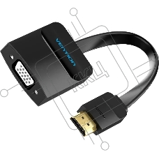 Мультимедиа конвертер Vention HDMI > VGA + аудио, гибкий, плоский