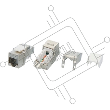 Вставка Keystone Jack RJ-45 (8P8C) Hyperline KJ9-8P8C-C5e-90-SH-F-WH, категория 5e, экранированная