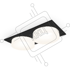 Светильник Ambrella light TN1319/2 SBK/FR черный песок/белый матовый GU5.3 182*92*45