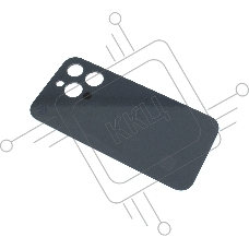 Задняя крышка (стекло) для iPhone 14 Pro (A2891) в сборе со стеклом камеры (узкий вырез) черная