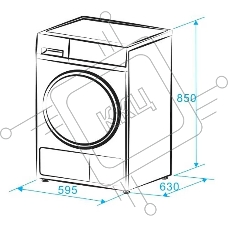 Сушильная машина MONSHER MDM 631 Blanc белый, 8 кг, сушка - тепловой насос, программ - 16, 59.5 x 84.5 x 62.5 см