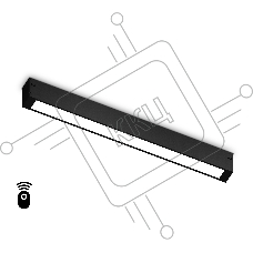 Управляемый светодиодный светильник для шинопровода Magnetic Ambrella light GL1272 BK черный IP20 15W 3000K-6400K 220V 120° 342*25*42 (Без ПДУ)
