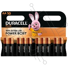 Батарейка Duracell Plus (Power Boost) LR6 AA BL10 Alkaline 1.5V (10/120) (10 шт.)
