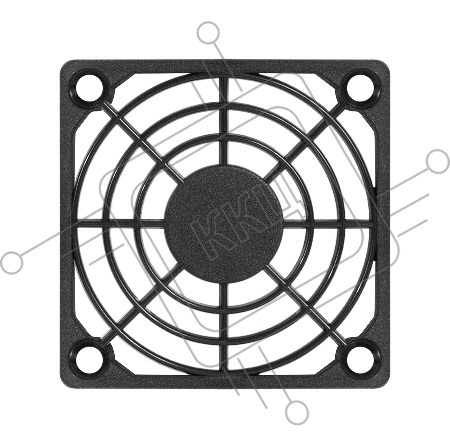 Решетка для вентилятора 60x60 ExeGate EG-060PSB (60x60 мм, пластиковая, квадратная, черная)