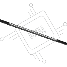Трековый линейный светильник Ambrella light GL8085 BK черный IP20 18W 3000-6000K 220V 24° 410*25*41