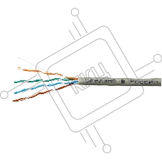 Кабель SkyNet Premium UTP indoor 4x2x0,51, медный, FLUKE TEST, кат.5e, однож., 100 м, box, серый