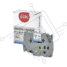 Кассета с лентой S'OK by Sakura Printing TZES541 для Brother, черный на синем, 18мм/8м, наклейка