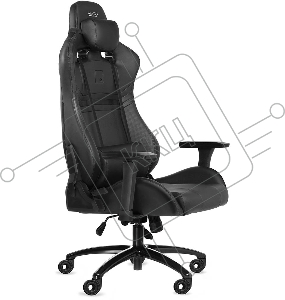 Игровое кресло WARP Gr чёрное (карбон, экокожа, алькантара) (GR-BBK)