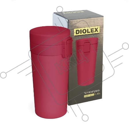 Термокружка Diolex DXMV-450-4, 400 мл  (с кнопкой клапаном)