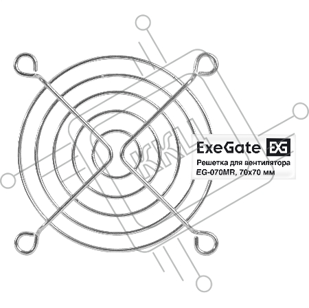Решетка для вентилятора 70x70 ExeGate EG-070MR (70x70 мм, металлическая, круглая, никель)