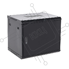 Шкаф коммутационный Rexant настенный 9U 600x600 мм пер. дв. металл черный