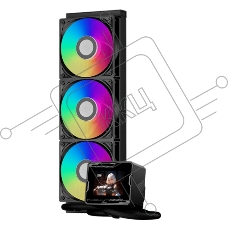 Система охлаждения Water Cooling System PCCooler GT360M ARGB Display BK (300W, 360mm, LED temp., Black, ARGB/Fans: 3x120mm, 75.8CFM, 33.7dBA, 2200RPM/Pump height 85mm, 15dBA, 2600RPM, Rad thickness 27mm/S: 1851, 1700, 1200, 115X, AM5, AM4)
