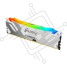 Оперативная память Kingston Fury Renegade, DDR5, 16GB (1x16 GB), 7200 MHz, CL38, DIMM, радиатор, RGB, белый