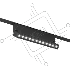 Трековый светильник Ambrella light GL8090 BK черный IP20 9W 3000-6000K 220V 24° 220*25*138