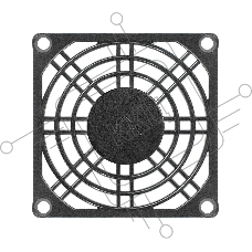 Решетка для вентилятора 70x70 ExeGate EG-070PSB (70x70 мм, пластиковая, квадратная, черная)