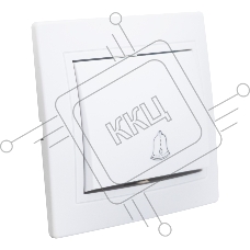 Выключатель кнопка звонковая скрытой установки 6А IP20, белая (керамика) 