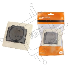Розетка ТДМ SQ1814-0119  2П+З с защ. шт. и крышкой 16А 250В IP42 сл. кость ''Таймыр''