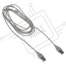 Кабель Buro BHP RET USB_AM30 USB A(m) USB A(m) 3м серый блистер