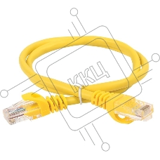 Коммутационный шнур кат. 5Е UTP LSZH 0,5м жёлтый | PC05-C5EUL-05M | ITK