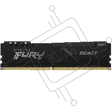 Оперативная память Kingston Fury Beast, DDR4, 16GB (1x16GB), 3600MHz, CL18, с радиатором, черный
