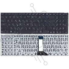 Клавиатура для ноутбука Asus X551 X551CA X551MA черная без рамки (плоский Enter)