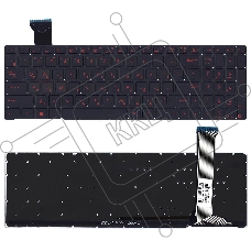 Клавиатура для ноутбука Asus ROG GL552VW черная с красной подсветкой