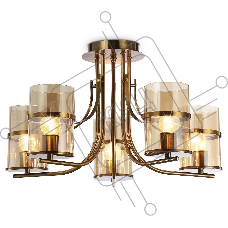 Светильник Ambrella light TR3222/5 GD/TI золото/янтарь E27*5 max 40W D540*300