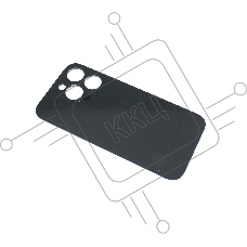 Задняя крышка (стекло) для iPhone 14 Pro (A2891) в сборе со стеклом камеры (широкий вырез) черная