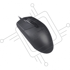 Мышь проводная A4Tech OP-730D черный, 1200 dpi, USB, кнопки - 4