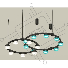 Светильник Ambrella light XR92091300/16 SBK/BL/CL черный песок/голубой/прозрачный GX53 (A9209, C9242, C9238, N8488, N8480)