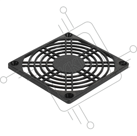 Решетка для вентилятора 80x80 ExeGate EG-080PSB (80x80 мм, пластиковая, квадратная, черная)