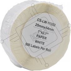 Этикетки Cactus CS-LW-11352 сег.:54x25мм черный белый 500шт/рул Dymo Label Writer 450/4XL