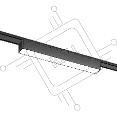 Светильник трековый светодиодный GV1449 BK черный IP20 10W 4200K 48V 230*26*24