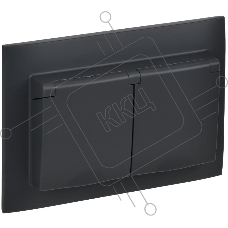 SKANDY Розетка 2-местная с кр. 16А в сб IP44 SK-R12G графит | SK-R26-16-44-K53-F | IEK