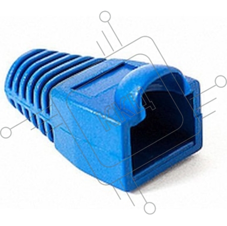 Защитные колпачки для кабеля 6,0мм cat.5, на соединение коннектора с кабелем, синий, 100 шт. в пчк
