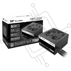 Блок питания Thermaltake Smart W3 700W, ATX 3.1, APFC, 12cm Fan, 80+, Retail